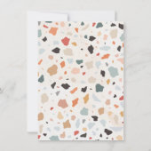 Modern Retro Terrazzo Wedding Arch Kaart (Achterkant)