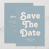 Modern Retro Weddenschap slaat de datum op Save The Date (Voorkant / Achterkant)