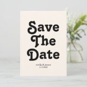 Modern Retro Weddenschap slaat de datum op Save The Date (Staand voorkant)