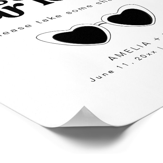 Modern Retro Weddenschap Zonnebrillen voor teken Poster (Hoek)