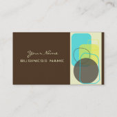Modern retrorgeometrisch ontwerp visitekaartje (Achterkant)