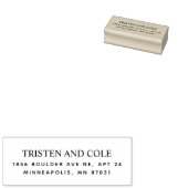 Modern Return Address Handle Stamp Rubberstempel (Gestempeld)