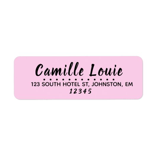 modern Return Address Labels Elegant Script (Voorkant)