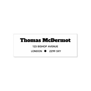 Modern Return Address UK Modern Self Inking Stamp Zelfinktende Stempel
