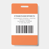 Modern RN Nurse Badge (Back)