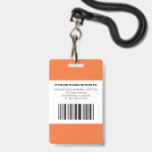 Modern RN Nurse Badge (Back with Lanyard)