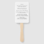 Modern Rock Concert Ticket Wedding Program Handwaaier (Achterkant)