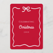 Modern Rode Kerst Menu (Achterkant)