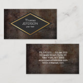 Modern roestmetalen textuur Visitekaartje (Voorkant / Achterkant)