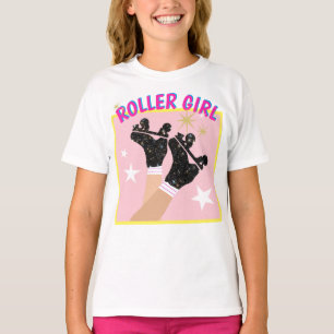 Modern Roller Girl Skater Derby Skating Gift T-shirt