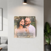 Modern Romantic Love Keepsake Trust Magic Wedding Vierkante Klok