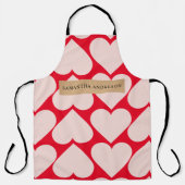 Modern Romantic Red & Roze Hearts Patroon Schort (Voorkant)