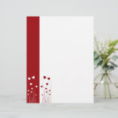 Modern Romantic Red White Love Hearts (Staand voorkant)