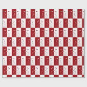 Modern Romantic Red White Love Hearts Cadeaupapier (Vlak)