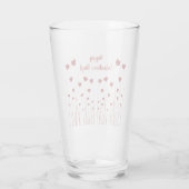 Modern Romantic Red White Love Hearts Glas (Achterkant)
