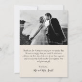 Modern Romantic Typography Ivory Photo Collage Bedankkaart (Achterkant)