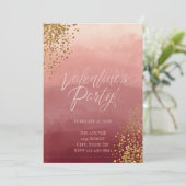 Modern Romantic Valentine’s Party Invitation (Debout devant)