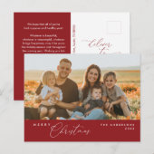 Modern Romantic, vrolijk Briefkaart kerstfamilie (Voorkant / Achterkant)