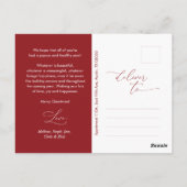 Modern Romantic, vrolijk Briefkaart kerstfamilie (Achterkant)