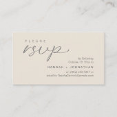 Modern Romantic Wedding Invites RSVP Reminder Card Informatiekaartje (Voorkant)