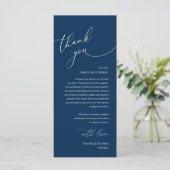 Modern Romantic Wedding Reception Thank You Card Programma (Staand voorkant)