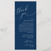 Modern Romantic Wedding Reception Thank You Card Programma (Voorkant)