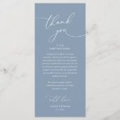 Modern Romantic Wedding Reception Thank You Card Programma (Voorkant)