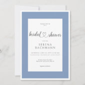 Modern Romantisch Blauw & Wit Vrijgezellenfeest Kaart (Voorkant)