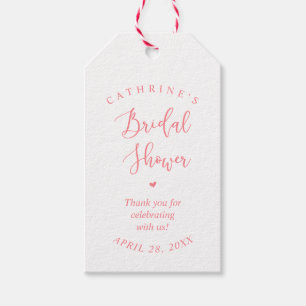 Modern Romantisch, Eenvoudig Blush Roze, Vrijgezel Cadeaulabel