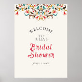 Modern Romantisch Elegant Krans Vrijgezellenfeest Poster (Voorkant)