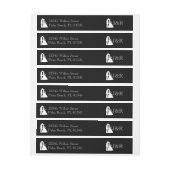 Modern romantisch paar bruiloft wrap rond label (Vel)