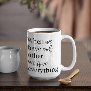 Modern romantisch paar citaat mooi cadeau koffiemok