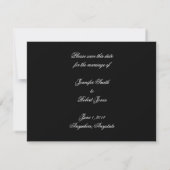 Modern Romantisch Paar Silhouet Save the Date (Achterkant)