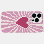 Modern romantisch roze harten patroon Case-Mate iPhone case (Achterkant (horizontaal))