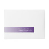 Modern Romantisch Zomer lila Ombre paarse Omwikkelbaar Adreslabel (Voorkant)