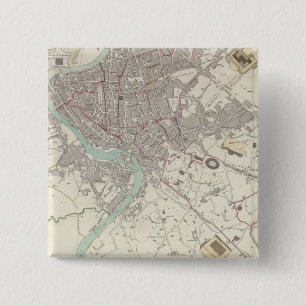 Modern Rome Vierkante Button 5,1 Cm