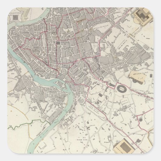 Modern Rome Vierkante Sticker (Voorkant)