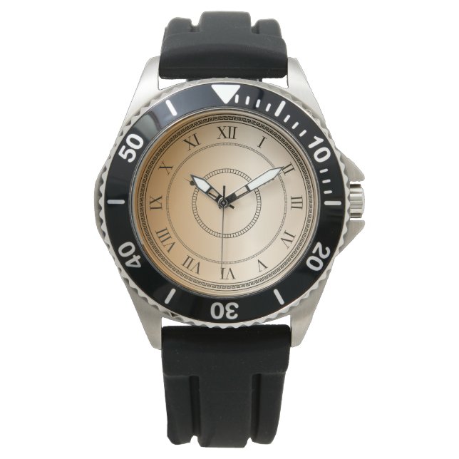 Modern Romeins getal unisex Horloge (Voorkant)