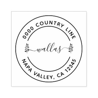 Modern Rond Retouradres Custom Rubber Stempel