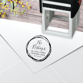 Modern Ronde Terugkeeradres met scrupules Zelfinktende Stempel