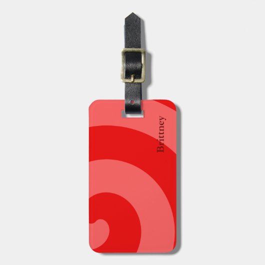 Modern Rood Abstract Bagagelabel (Voorkant verticaal)