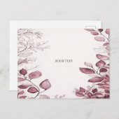 Modern rood blad Briefkaart (Voorkant / Achterkant)