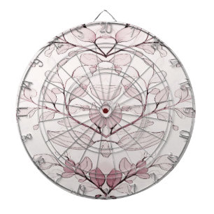 Modern rood blad dartboard dartbord