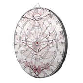 Modern rood blad dartboard dartbord (Voorkant Rechts)