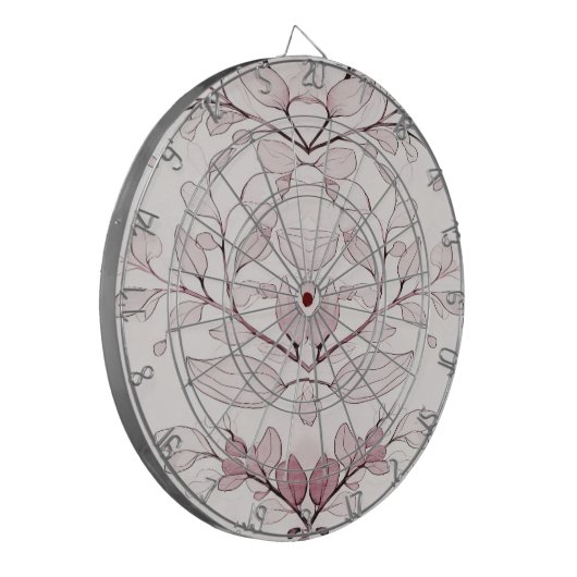 Modern rood blad dartboard dartbord (Voorkant Links)