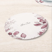 Modern rood blad papier Onderzetter (Gebogen)