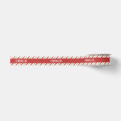Modern rood en groen suikerstok strepenpatroon grosgrain lint (Voorkant)