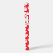 Modern Rood en Wit Doodled Heart Valentijn Naam Case-Mate iPhone Case (Achterkant / Links)