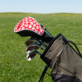 Modern Rood en Wit Doodled Heart Valentijn Naam Golfheadcover (Insitu)