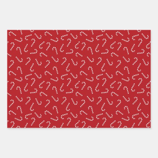 Modern rood en wit geometrisch Stippen patroon Inpakpapier Vel (Voorkant 3)